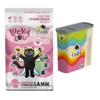 2 x 1,7 kg Lucky Lou Trockenfutter + Trockenfutterbehälter gratis! - Light Geflügel & Lamm