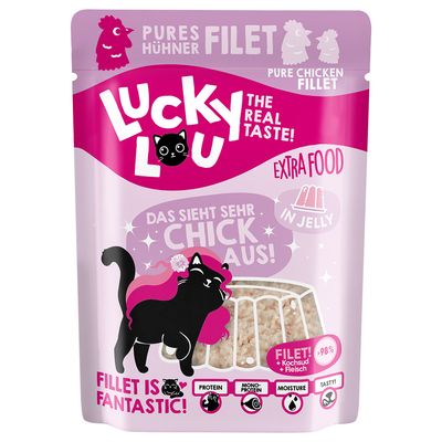 Sparpaket Lucky Lou Extra Food 24 x 70 g Hühnerfilet in Jelly