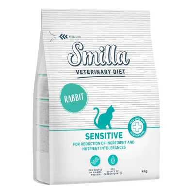 Smilla Veterinary Diet Sensitive Rabbit, 4 kg. Developed with veterinarians to reduce ingredient and nutrient intolerances. Single protein source, single carbohydrate source.
