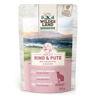 Wildes Land Cat 24 x 100 g - Csirke, lazac & sáfrányos szekliceolaj
