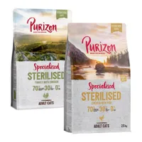Purizon Adult para gatos - Pack mixto - 2 x 2,5 kg Adult Sterilised: Pollo y pescado, pollo y pavo