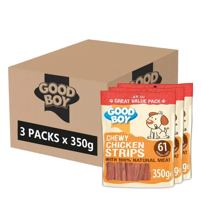 Good Boy Chewy Chicken Strips - 3 x 350g