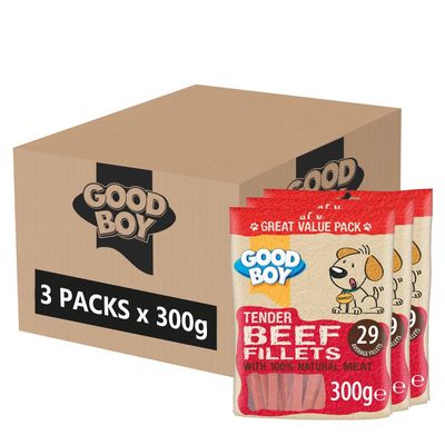 Good Boy Tender Beef Fillets 3 x 300g
