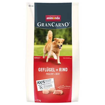 animonda GranCarno Adult Gevogelte + Rund - Dubbelpak: 2 x 12 kg