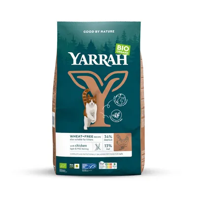 Yarrah Bio sans blé, poulet bio et poisson - 10 kg