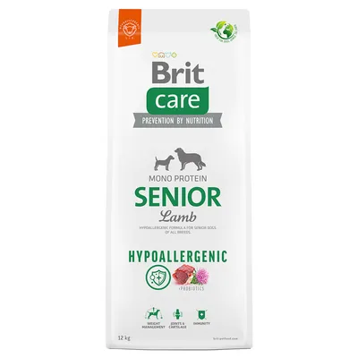 Brit Care Dog Hypoallergenic Senior Αρνί & Ρύζι - 12 kg
