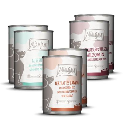 MjAMjAM Adult Hund 6 x 400 g Mixpaket II (3 Sorten)