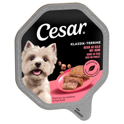 Cesar Landragout mit Geflügel, Gemüse und Petersilie. Hergestellt mit natürlichen Zutaten.
