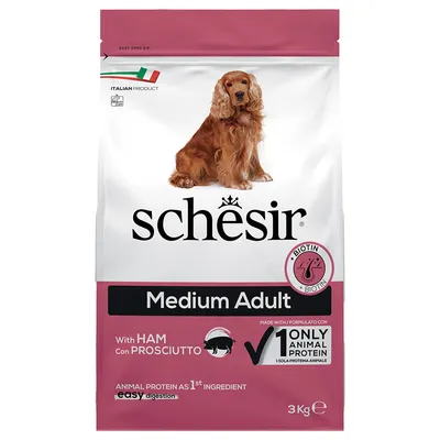 Schesir Dog Medium Adult с ветчиной - 3кг
