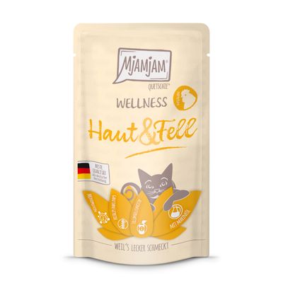 MjAMjAM Wellness 12 x 125 g Haut & Fell - Huhn