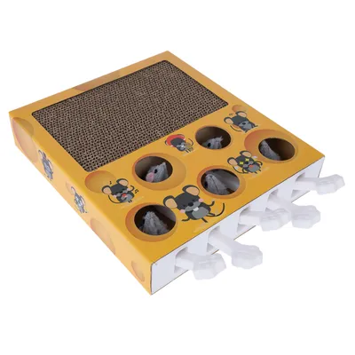 TIAKI kattelegetøj Whack-a-mole 2-i-1 - L 36 x B 26 x H 6 cm