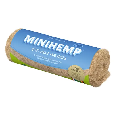 MINIHEMP Soft Hemp Mattress, lecho natural de fibras de cáñamo para conejos, roedores y aves. 100% natural, fabricado y envasado en la UE.