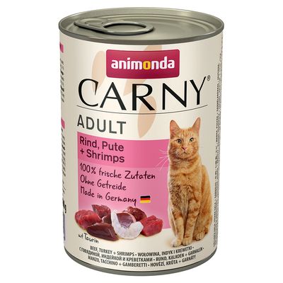 animonda Carny Adult 12 x 400 g Hovězí, krůtí & krevety