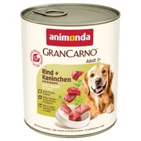 animonda GranCarno Original Adult 6 x 800 g - Rind + Kaninchen mit Kräutern
