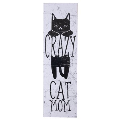 TIAKI Dekoschild "Crazy Cat Mom" zum Aufhängen 1 Stück
