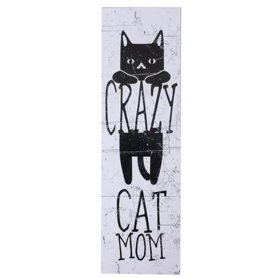 TIAKI Dekoschild "Crazy Cat Mom" zum Aufhängen - 1 Stück TIAKI Dekoschild "Crazy Cat Mom" zum Aufhängen - 1 Stück