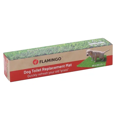 FLAMINGO toaleta pre psov s umelou trávou - Toaletný box a trávniková rohož + náhradná trávniková rohož
