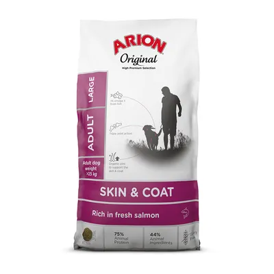 Arion Original Skin & Coat Large Breed con salmón - 12 kg