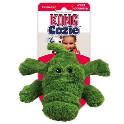KONG Cozie Ali Alligator - Maat. XL: L 33 x B 31 x H 12 cm