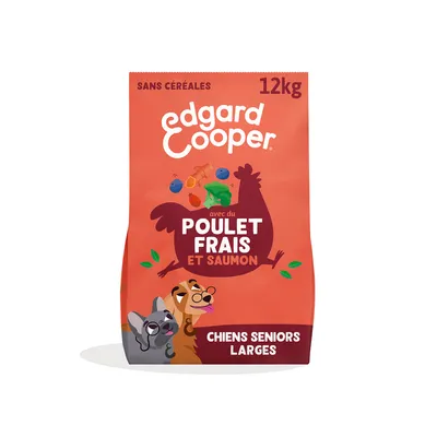 Edgard & Cooper Senior Kip en Zalm Graanvrij voor Honden - 7 kg