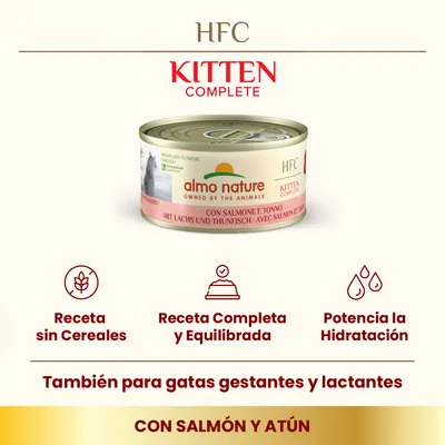 Almo Nature HFC Complete Kitten 6 x 70 g - Salmón y atún