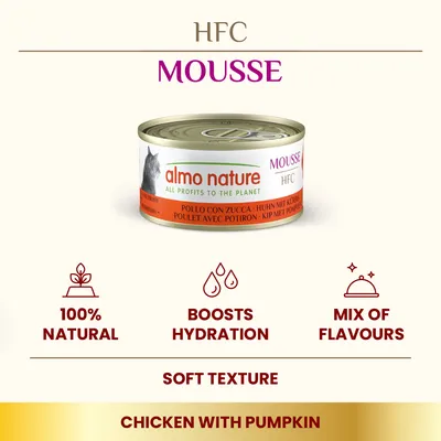 Almo Nature HFC Cat Mousse 6 x 70 g - Tonhal & garnélarák