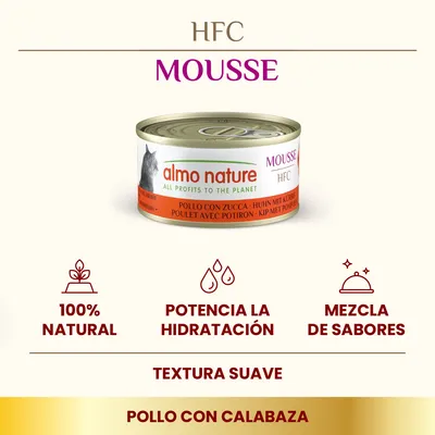 Almo Nature HFC Cat Mousse 6 x 70 g - Atún con gambas