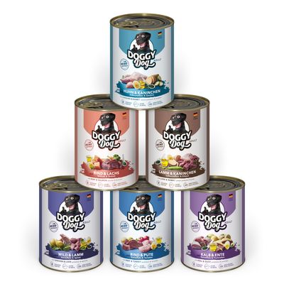 Sparpaket Doggy Dog Adult 24 x 800 g Mixpaket 1 (6 Sorten)