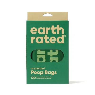 Earth Rated 120 Poo Bags with Handle - Scentless Earth Rated 120 Poo Bags with Handle - Scentless