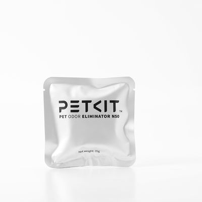 PETKIT Pet Odor Eliminator N50, нетно тегло: 35g. Премахващ миризми в бяла опаковка с три бели блока.