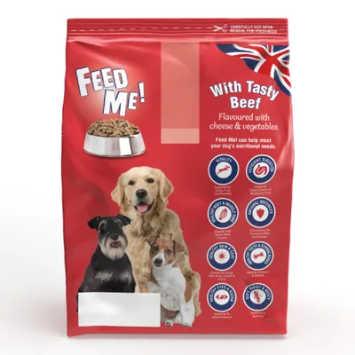 HiLife FEED ME - Tasty Beef Dry Dog food - 6kg (3 x 2kg)