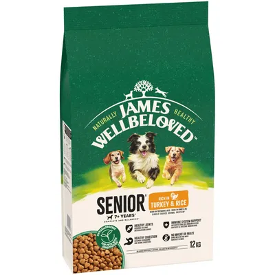 James Wellbeloved Senior Dog Hypoallergenic Turkey & Rice - 12kg James Wellbeloved Senior Dog Hypoallergenic Turkey & Rice - 12kg