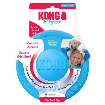 Frisbee KONG Puppy Flyer - Taille S : env. Ø 18 x H 2 cm Frisbee KONG Puppy Flyer - Taille S : env. Ø 18 x H 2 cm