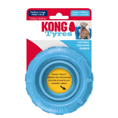 KONG Puppy Tyre - Size M/L: 11.4 x 3.8cm (W x H)
