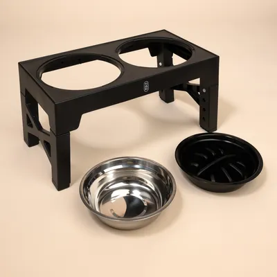 TIAKI Bol dublu cu 4 niveluri de înălțime