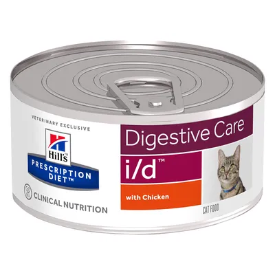 Hill's Prescription Diet Digestive Care i/d med kyckling, klinisk näring, kattmat, endast för veterinärer.