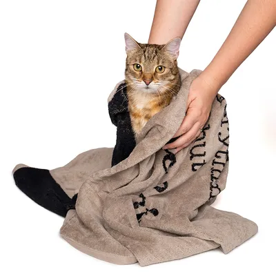 TIAKI Badehandtuch "Home" für Katzen - L 140 x B 90 cm