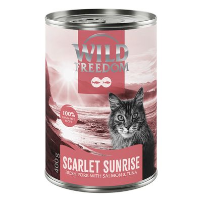 Икономична опаковка Wild Freedom Adult 24 x 400 г Scarlet Sunrise - свинско, сьомга и риба тон