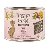 Rosie's Farm Single Meat Adult 6 x 195 g - Lamm & Reis
