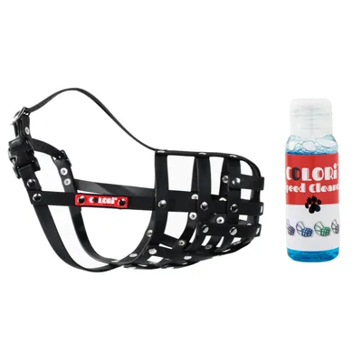 COLORI® Maulkorb Schäferhund L, schwarz - Sparset: Maulkorb Grösse 8 + 30 ml Schnellreiniger COLORI® Maulkorb Schäferhund L, schwarz - Sparset: Maulkorb Grösse 8 + 30 ml Schnellreiniger
