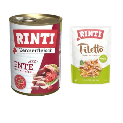 6 x 400g RINTI Wet Dog Food + 100g RINTI Wet Dog Food Free! * - Duck Adult (6 x 400g) + Duck with Vegetables Filetto in Jelly (100g) 6 x 400g RINTI Wet Dog Food + 100g RINTI Wet Dog Food Free! * - Duck Adult (6 x 400g) + Duck with Vegetables Filetto in Jelly (100g)