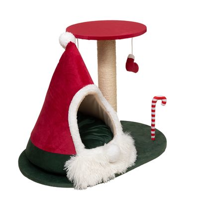 TIAKI Poste para arranhar com tenda de Natal
