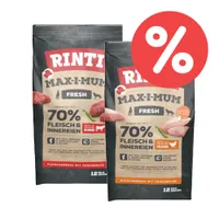 Mix-Sparpaket RINTI Max-i-mum Trockenfutter - 2 x 1 kg (Huhn + Rind)