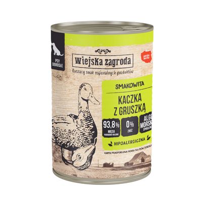 Sparpaket Wiejska Zagroda Dog 36 x 400 g Ente mit Birne