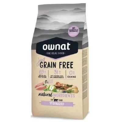 Ownat Cat Just Grain Free Sterilised Huhn - 3 kg  Ownat Cat Just Grain Free Sterilised Huhn - 3 kg