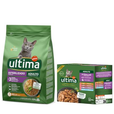 Croquettes Ultima 2,5 ou 3 kg pour chat + sachets Ultima offerts !