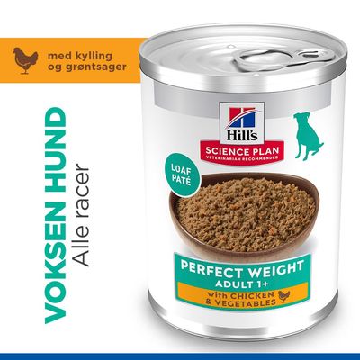 Hill's Science Plan Adult 1+ Perfect Weight med kylling & grøntsager