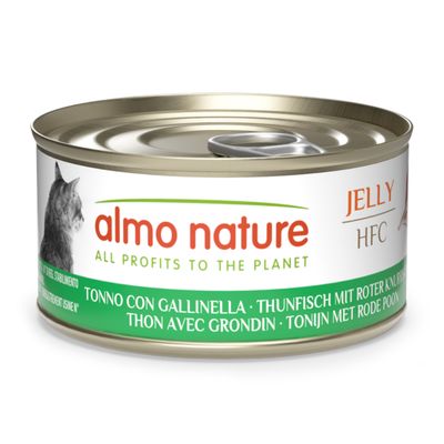 Almo Nature HFC Jelly in lattina 24 x 70 g Tonno con gallinella