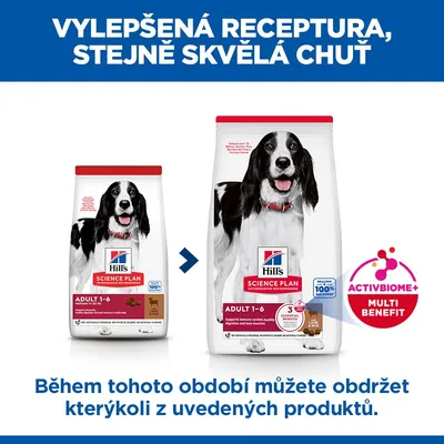 Hill's Science Plan Adult 1-6 Medium jahňacie a ryža - 18 kg