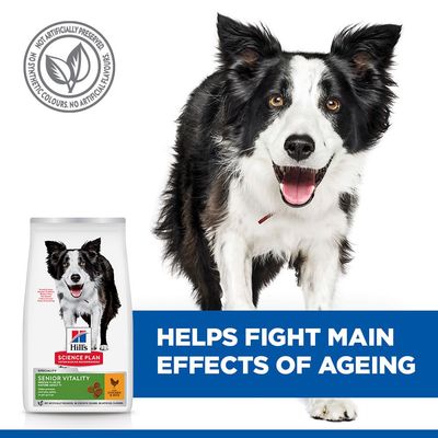 Hill's Science Plan Senior Vitality Mature Adult 7+ Medium csirke & rizs